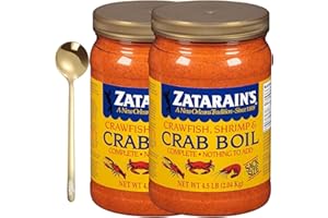 moofin Zatarain's Crab Boil Seasoning 8 oz - Crawfish Shrimp and Crab Boil Seasoning Perfect Blend, Includes Golden SS Spoon, Ideal for Seafood Preparation, Flavorful Crab Boil Sauce (Pack of 2)