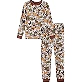 PATPAT Toddler & Kids Pajama Sets with Bamboo Viscose, Snug Fit PJs for Boys, All-Season Comfort Sleepwear, Ages 2–12 Years