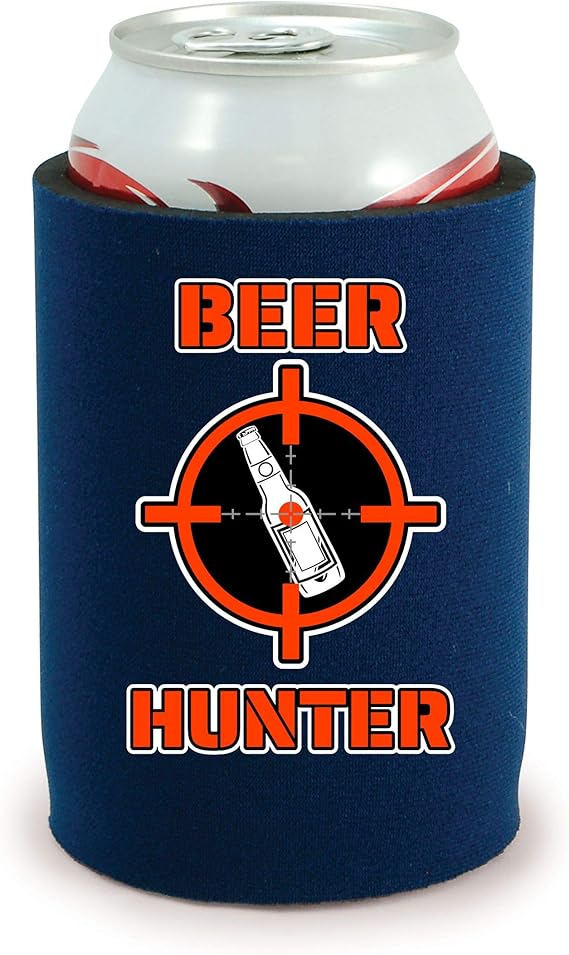 Beer Hunter Full Bottom Can Coolie(s) (Navy, 2) Kitchen & Dining