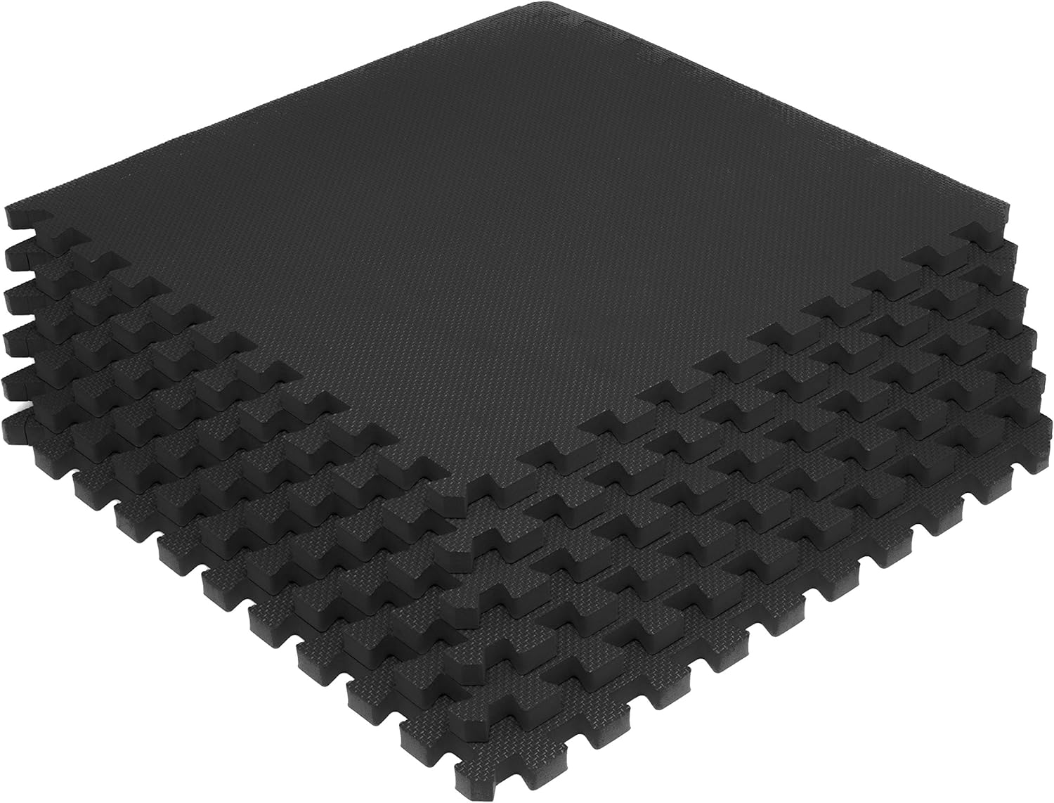 ProsourceFit Extra Thick Puzzle Exercise Mat ¾, EVA Foam Interlocking Tiles for Protective, Cushioned Workout Flooring for Home and Gym Equipment, Black : Sports & Outdoors