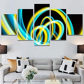 SIGNWIN 5 Panel Canvas Wall Art Modern Art...