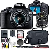 Canon EOS 2000D / Rebel T7 DSLR Camera with 18-55mm Lens + Creative Filter Set, EOS Camera Bag + Sandisk Ultra 64GB Card + El