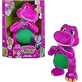 Barney’s World Toddler Toys by Fisher-Price, Barney Tall Plush, 13-inch Figure with Sounds, Soft Texture for Play, Kids Ages 2+ Years