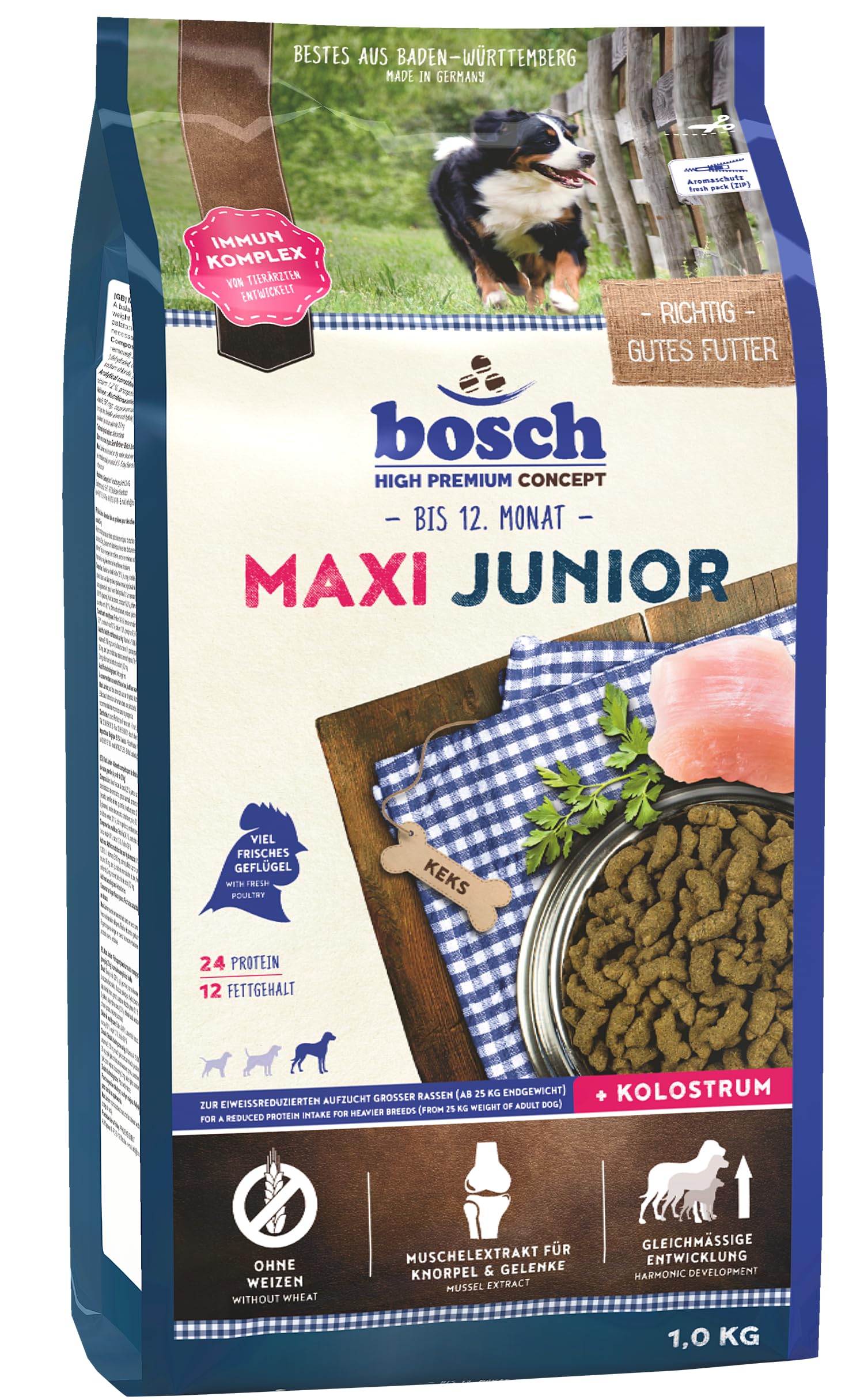 bosch Pet Food HPC Maxi Junior Dry dog food for the rearing of big breeds, 15.50 kg
