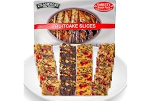 BEATRICE BAKERY CO. Beatrice Bakery Co Grandma's Original Individually Wrapped Fruitcake Slices, Real Fruit and Nuts Freshly Made, Brandy, Bourbon and Rum Fruitcake, Est. 1917 (20 Ounce Box, Fruitcake Variety)