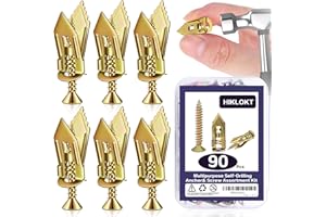 HIKLOKT No-Drill Drywall Anchors Kit, Heavy Duty - 90 Pcs (0.47x1.18in) Zinc Plated Steel, 45 Anchors + 45 Self-Tapping Screws | 2025 Upgraded for Easy Wall Mounting (Shelves, Decor, TVs)