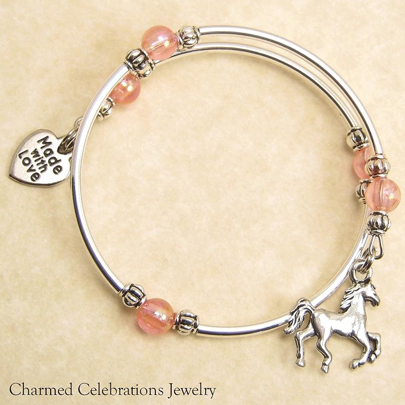 Horse Children's Wrap Bracelet Handmade Themed Charm