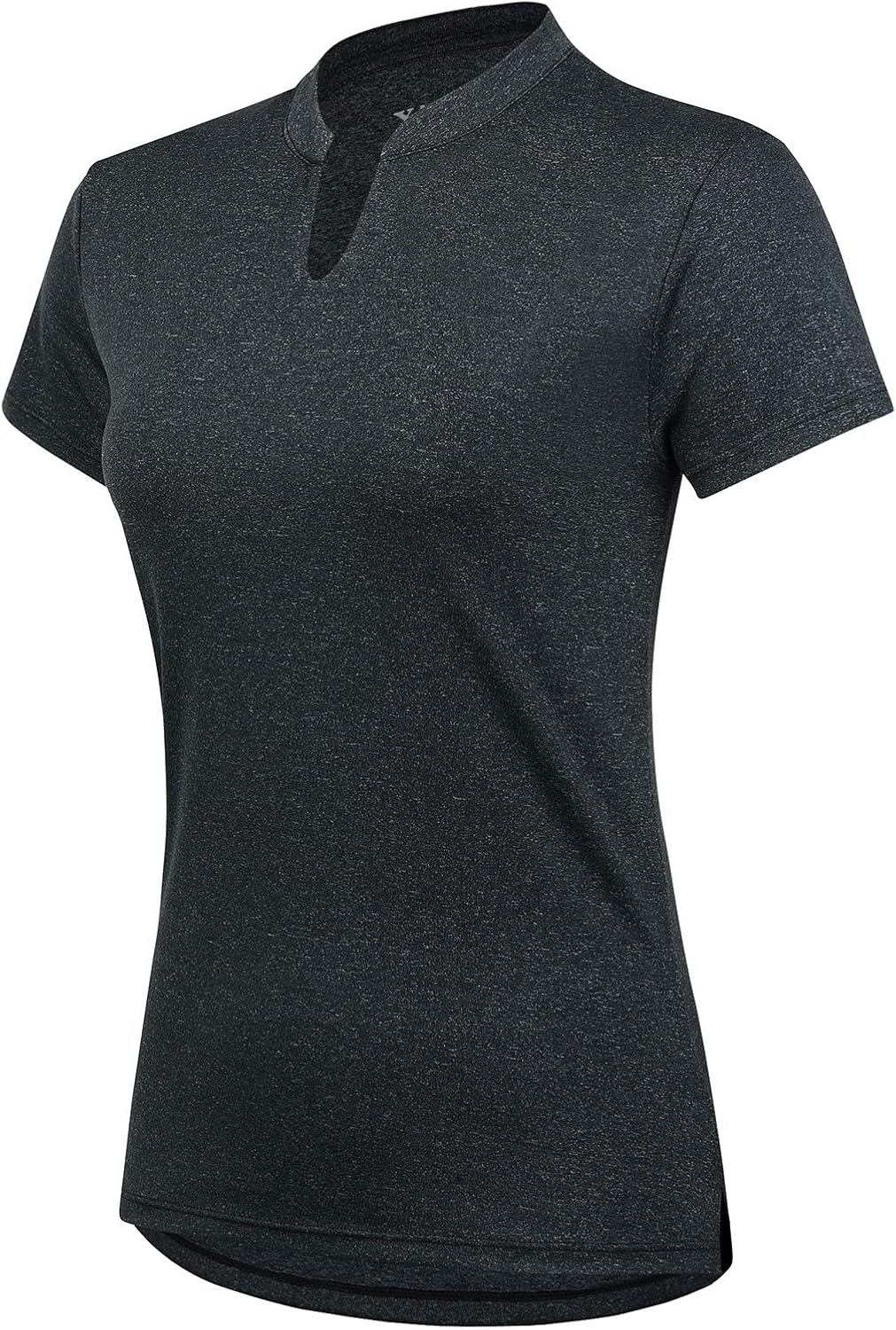 Women Tennis Shirts V-Neck with 1/2 Lining, Golf Top for Women Short Sleeves Tennis Tee for Sports : Clothing