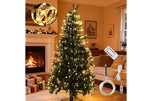 Cascading Twinkle Lights for Christmas Tree, 1-3 Meters, 200-600 LED Christmas Tree Waterfall Lights, 8 Lighting Modes with R