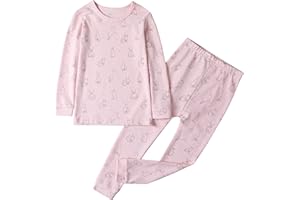 Owlivia 100% Organic Cotton Baby Long Sleeve Pajama Sets, Toddler Boy Girl 2-Piece Sleepwear