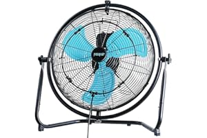 pasapair 20 inch Floor Fan,High Velocity and Misting Fan for Industrial-IPX4 Waterproof for Outdoor,3 Speed Options,720° Adjusting Tilt,GFCI Plug&ETL Listed