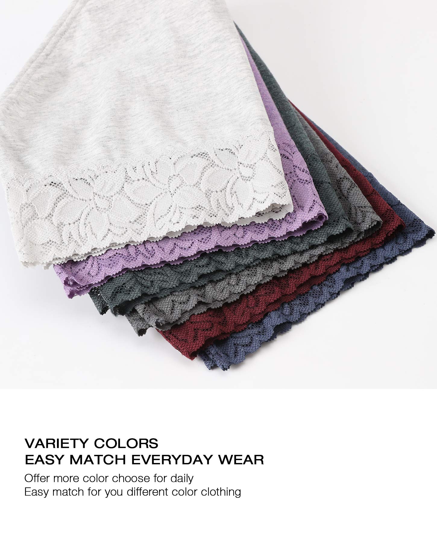 Cotton Hipster Panties for Women Lace Hiphugger Panties Bikini Underwear Pack (3020S,Solid LP)