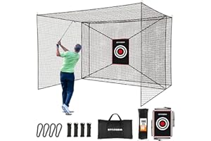 Storgem Golf Batting Cage Net with Extra Striking Net, Frame NOT Included, Heavy Duty Golf Hitting Practice Net, Backyard Batting Cage for Sports Training