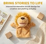 LOMTRATS Animal Hand Puppets for Kids Includes Wolf Tiger Lion Monkey view 4