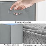 Amazing Tour 8 Pcs Cube Storage Boxes 33x38x33cm Foldable Fabric with Handles view 5