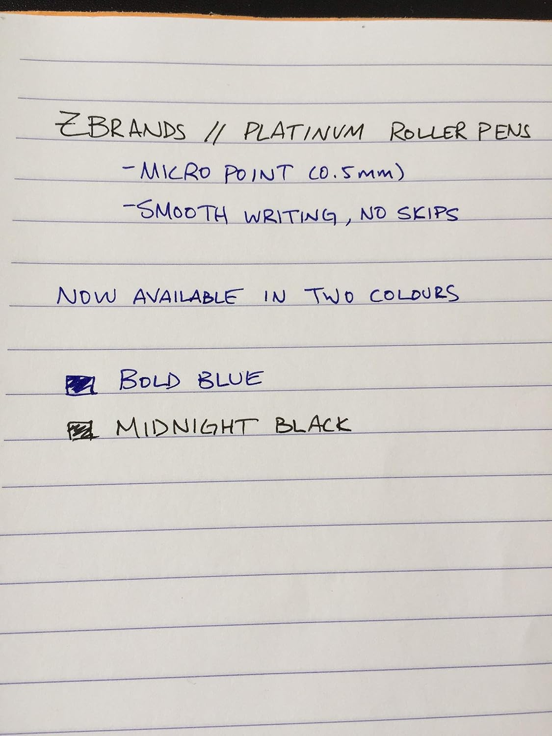 ZBRANDS // Liquid Ink Roller Pens, Micro Point (0.5mm), Platinum