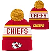 NFL Kids 4-7 Official Primary Logo Sport Knit Cold Weather Cuffed Pom Beanie Hat