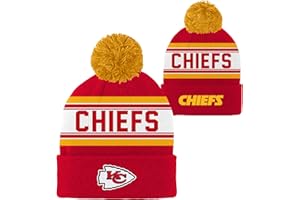 OUTERSTUFF NFL Kids 4-7 Official Primary Logo Sport Knit Cold Weather Cuffed Pom Beanie Hat