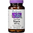 BlueBonnet Nutrition Flush-Free Niacin 500mg, for Nutritional Cardiovascular Support Vegetable Capsules, Soy/Dairy/Gluten Free, Non-GMO, Kosher Certified, Vegan, White, 120 Count