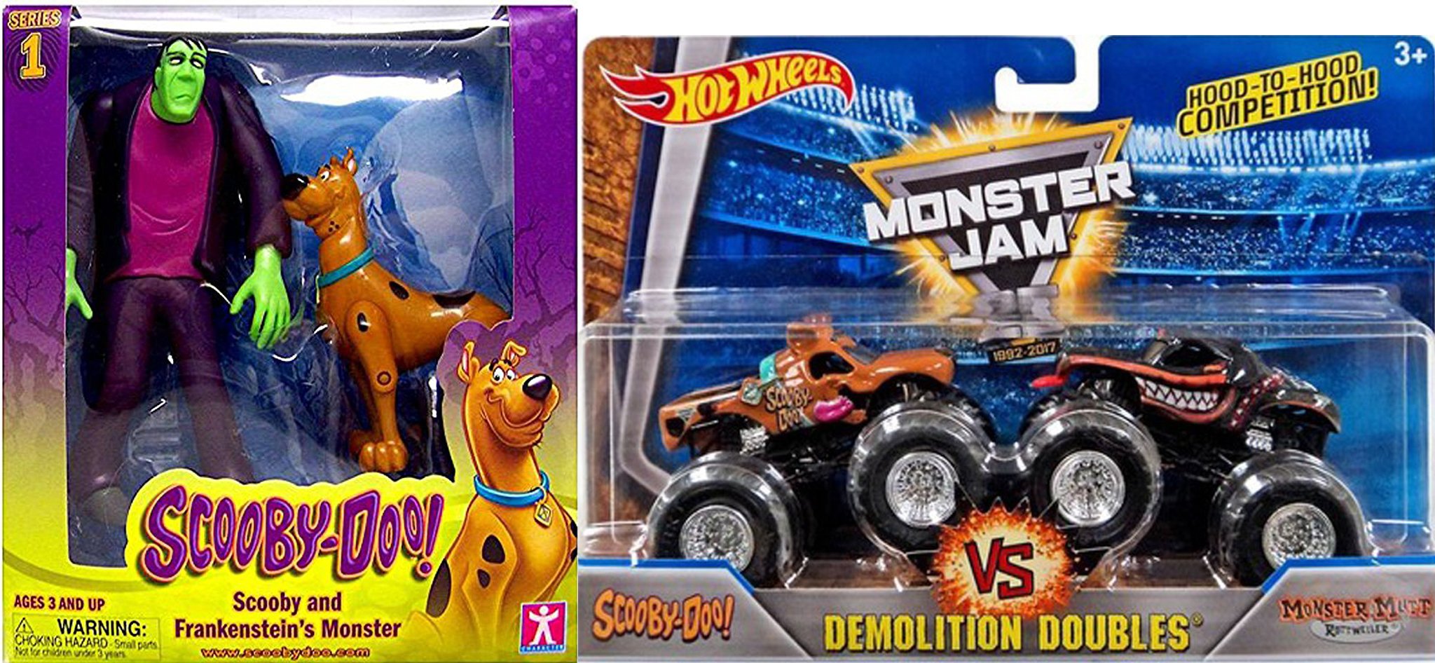 2017 Hot Wheels Monster Jam Scooby Doo Vs Monster Mutt