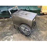 Customized Stainless Steel Food Drinks Ice Cream Cold Cooler Box Push Cart