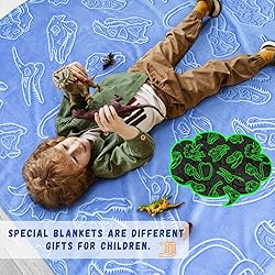 Glow in The Dark Dinosaur Blanket Gifts for Boys