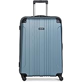 Kenneth Cole REACTION Out of Bounds Lightweight Hardshell 4-Wheel Spinner Luggage, Granite Blue, 28-Inch Checked