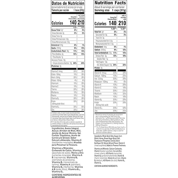 HONEY NUT CHEERIOS MINIS BREAKFAST CEREAL, MADE WITH WHOLE GRAINS, 10.8 OZ
