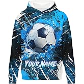 COZYAURA Boys Hoodie - Custom Sports Graphic Sweatshirts for Kids - Personalized Hooded Pullover - Gifts for Teens Youth