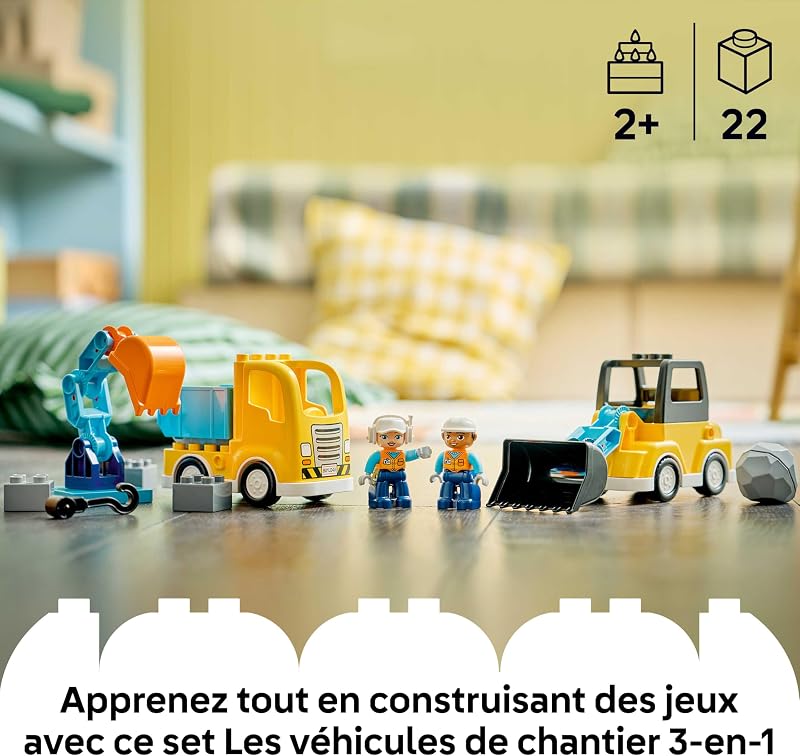 Duplo Les véhicules de Chantier 3-en-1 10475