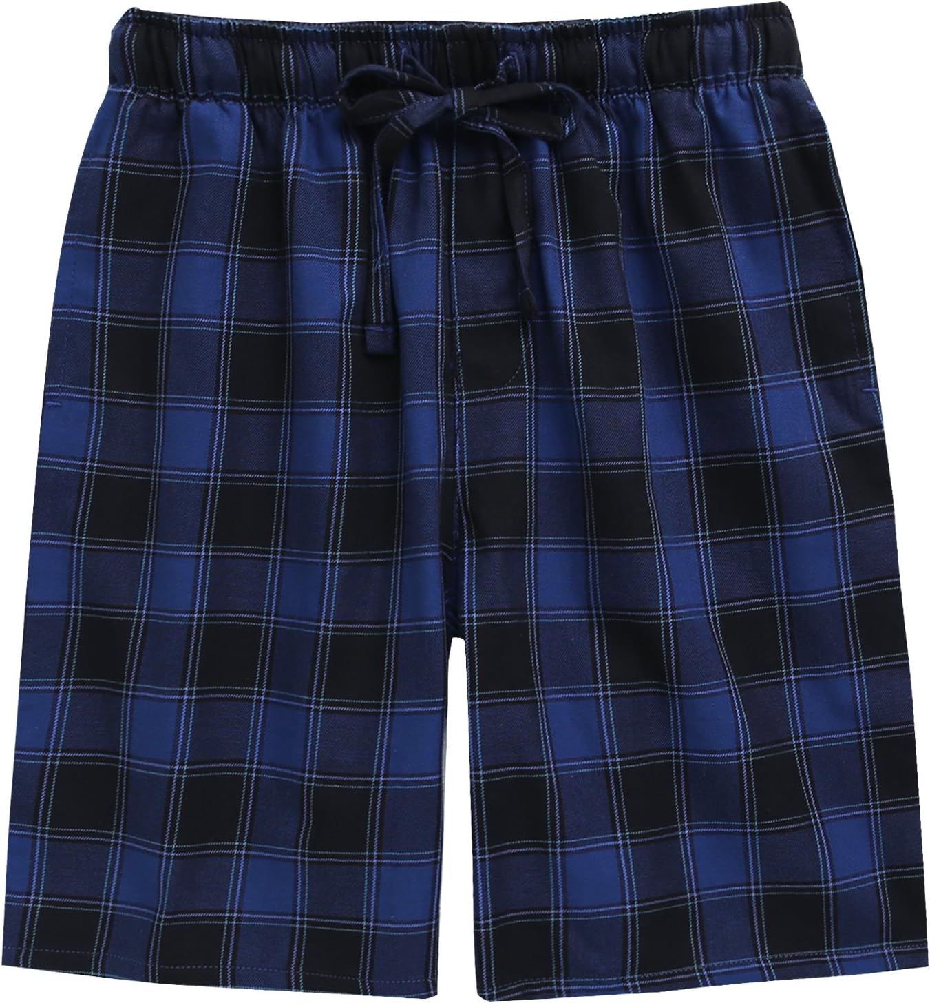 TINFLCotton Short Lounge Pants for Men - 100% Woven Soft Plaid Check 1/2/3 set Sleeping Pajama Pants with Pockets