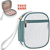 Weekly Travel Pill Organizer Pill Case for Purse with Removable 7 Day Pill Box Holder,Cute Medication Organizer Pill Container for Medicine, Vitamin, Fish Oils,Supplement (Teal, Small)