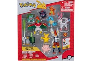 POKEMON Pokémon Battle Figure 10 Pack - One 4.5-Inch Cinderace Figure Plus Three 3-Inch and Six 2-Inch Battle Figures Including Pikachu (Amazon Exclusive)