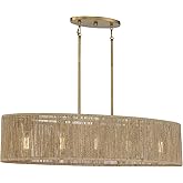 Savoy House 1-1738-5-320 Ashe Bohemian/Eclectic Rope Oval Chandelier, 5-Light 300 Total Watts, 9" H x 42" L, Warm Brass