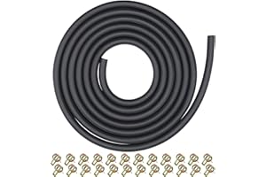 YGQ 3/16 inch ID Fuel Hose Line for Honda Kawasaki Kohler Briggs & Stratton Predator Champion Generac Small Engines Mini Bike ATV Generator with 20 Clamps 8 Feet