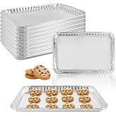 YEUIKERR 24 Pack 16 x 11 inch Aluminum Disposable Cookie Sheets for Baking and Roasting Disposable Aluminum Foil Grilling Pans for Brownie Tins,Cooking Thin, Cakes