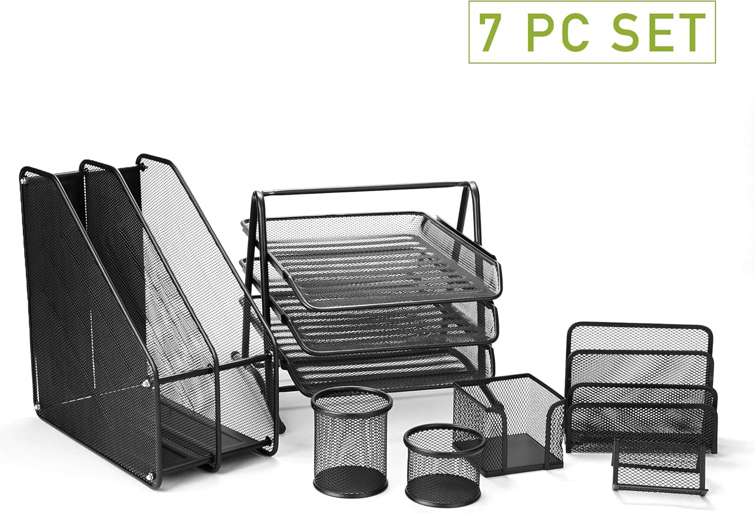 Best office set desk accessories leather black