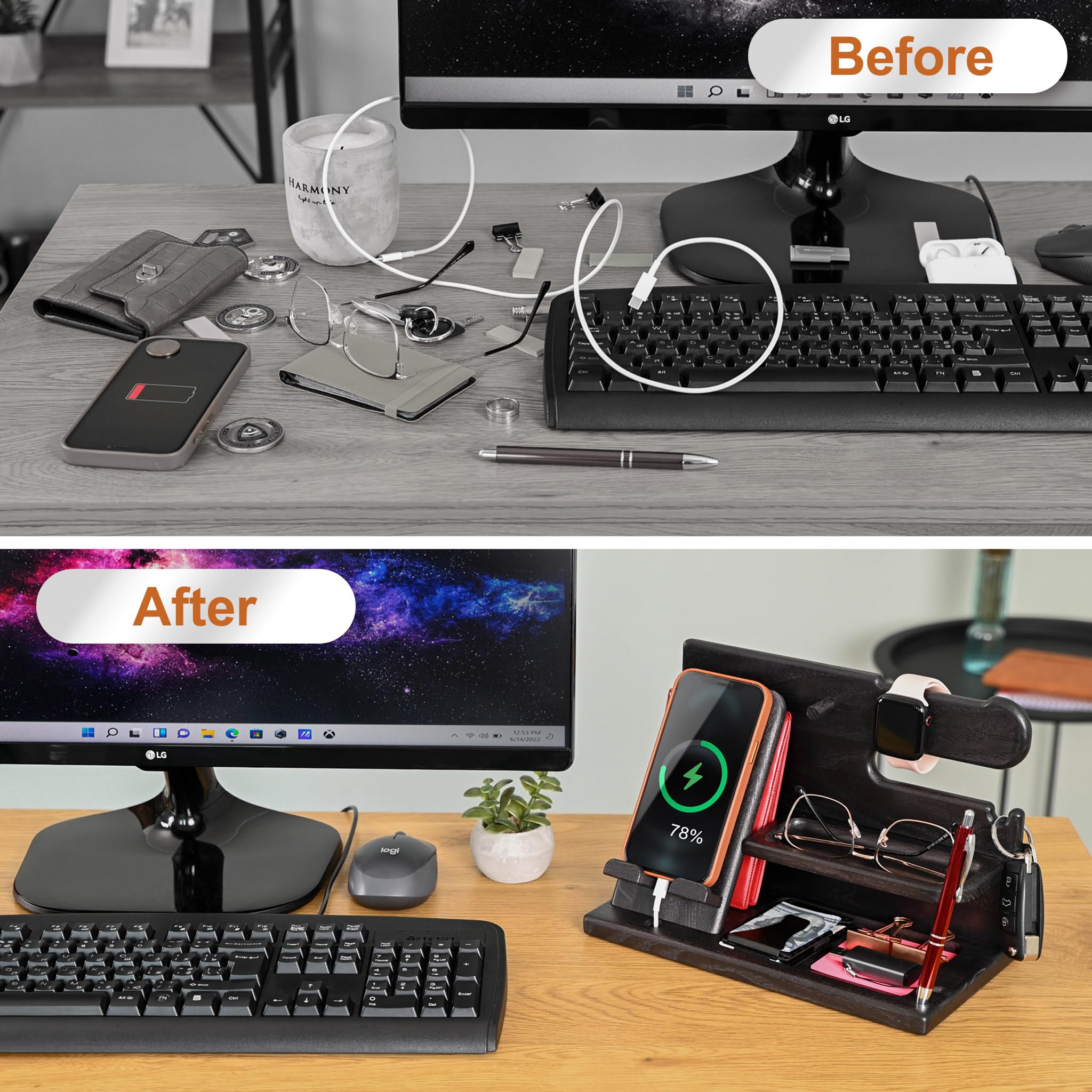 Wood Phone Docking Station