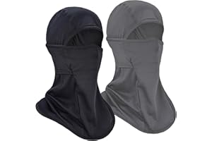 Headshion Cooling Balaclava Face Mask Men Women Summer, 2-Pack Lightweight Ski Mask Helmet Liner with Long Neck Coverage