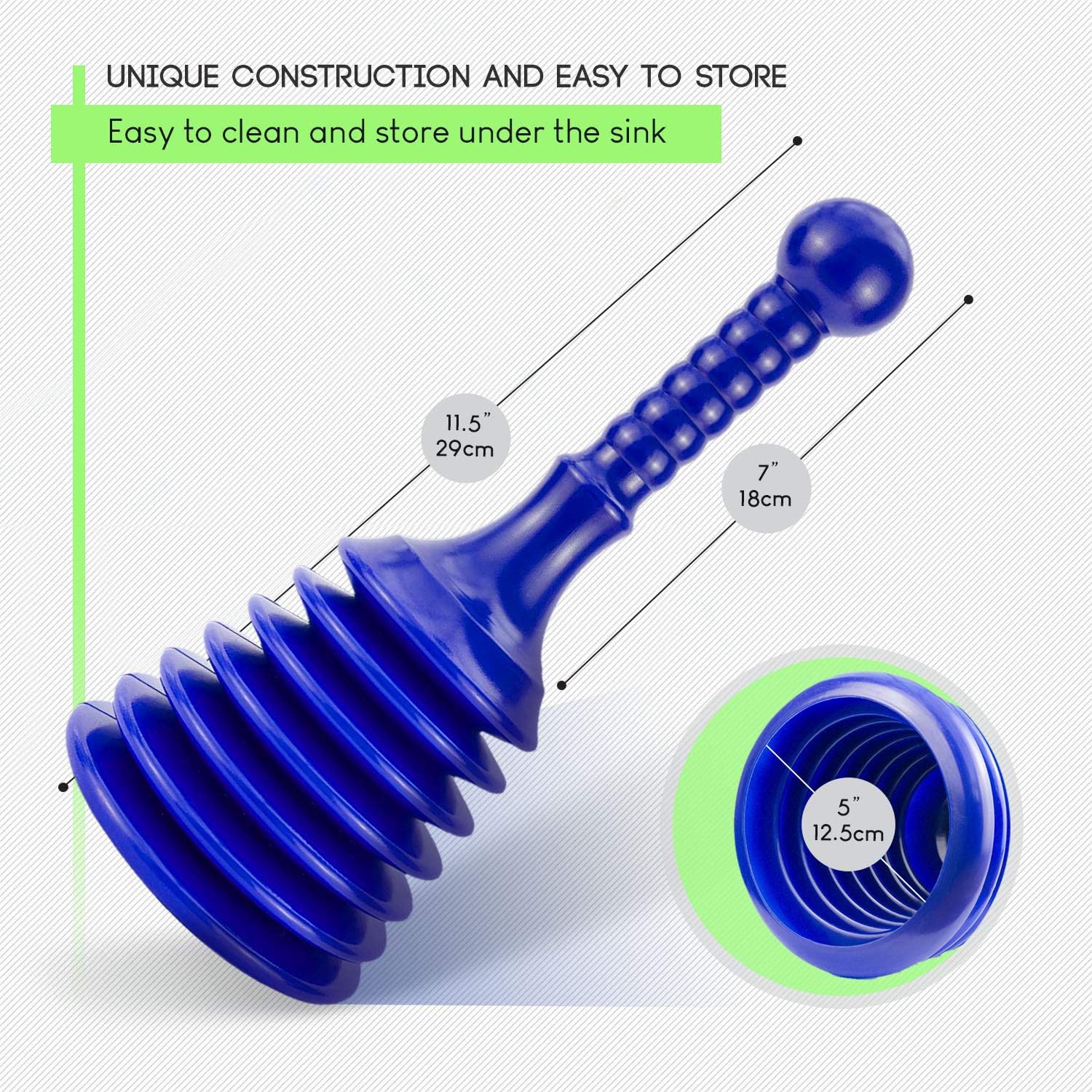 Luigi's Plunger for Sinks and Drains, Sink Plunger for Bathrooms Kitchens Sinks Baths and Showers Unblocker - Image 5