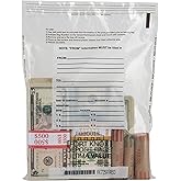 Ultima Value Deposit Bag 9W x 12H Bank Deposit Bags for Cash Pack of 100