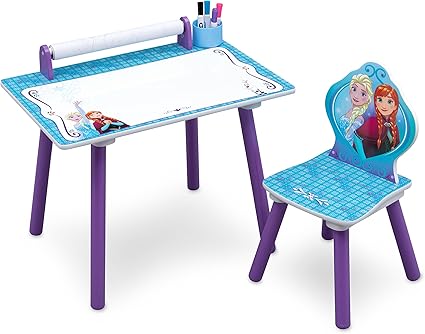 Delta Children Tt89532fz Bureau Avec Rouleau De Coloriage Integre Motif La Reine Des Neiges Bois Bleu 59 69 X 44 45 X 43 18 Cm Amazon Fr Cuisine Maison