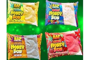 GENERIC Rap` Snacks Big Back 4 oz Variety Pack Honey Buns; Lemon, Strawberry, Iced, and Birthday Cake. 2 each flavor (Pack of 8)