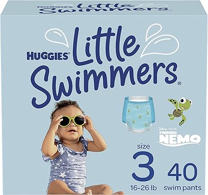 Amazon Com Huggies Little Swimmers Swim Diapers Disposable Swim Pants Size 3 Small 40 Ct Health Personal Care