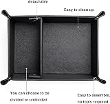 Leather Valet Tray - PU Organizer for Keys & Watch Storage view 6