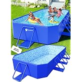 StarOcean Large Foldable Pool,Non-Inflatable Swimming Pool Adult 118x73x20 | 2026 Kid,Adult Collapsible Pool Hard Plastic,Overthickened Extra Large Foldable Pool,Portable Folding Kid Pool for Backyard