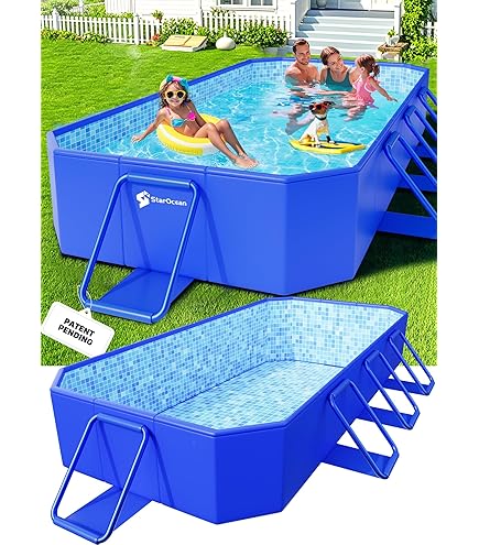 Amazon.com: CHSUFBTY Large Foldable Swimming Pool - Collapsible