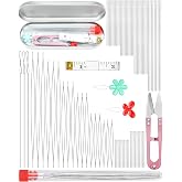 FIVEIZERO 87-Piece Beading Needles Set, 3 Types, 6 Sizes for Jewelry Making