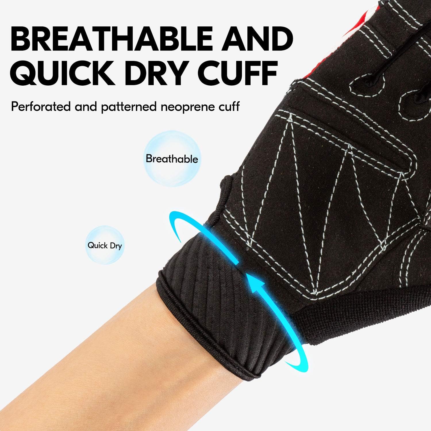 Vgo... Junior Breathable Sailing, Boating, Rowing and Kayaking Gloves (Blue, SL0057-JM) : Sports & Outdoors
