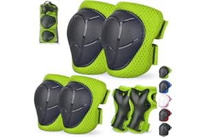 Banzk Kids/Youth Knee Pads and Elbow Pads Set with Wrist Guard 3 in 1 Kids Protective Gear Set for Kids 3-14 Years for Skateboard Roller Skating Skiing Rollerblading Cycling BMX Biking Running Scooter
